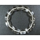 White Quartz Crystal barrel beads bracelet