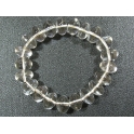White Quartz Crystal flat beads bracelet