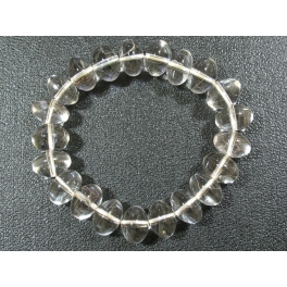 White Quartz Crystal flat beads bracelet White Quartz Crystal flat beads bracelet