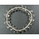 White Quartz Crystal flat beads bracelet