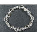 White Quartz Crystal heart beads bracelet
