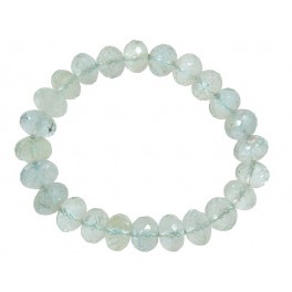 Aquamarine faceted flat beads bracelet Aquamarine faceted flat beads bracelet