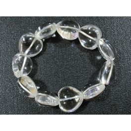 White Quartz Crystal heart beads bracelet White Quartz Crystal heart beads bracelet