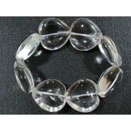 White Quartz Crystal heart beads bracelet White Quartz Crystal heart beads bracelet
