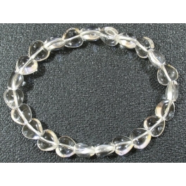 White Quartz Crystal heart beads bracelet White Quartz Crystal heart beads bracelet