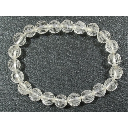 White Quartz Crystal of the six-syllable mantra "Om Mani Padme Hum" beads bracelet White Quartz Crystal of the six-syllable mantra "Om Mani Padme Hum" beads bracelet