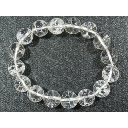 White Quartz Crystal round beads bracelet White Quartz Crystal round beads bracelet