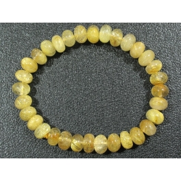 Golden Rutilated Quartz flat beads bracelet Golden Rutilated Quartz flat beads bracelet