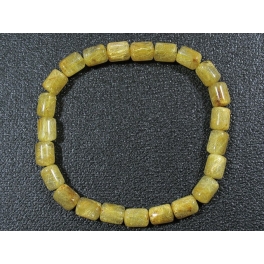 Golden Rutilated Quartz barrel beads bracelet Golden Rutilated Quartz barrel beads bracelet