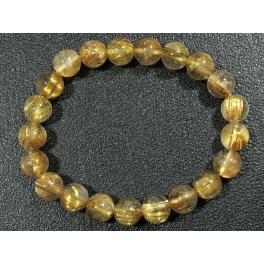 Golden Rutilated Quartz round beads bracelet Golden Rutilated Quartz round beads bracelet