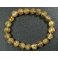 Golden Rutilated Quartz round beads bracelet