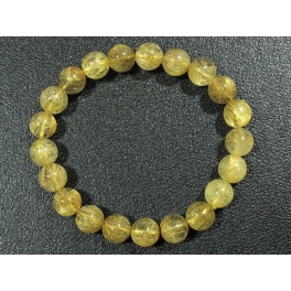 Golden Rutilated Quartz round beads bracelet Golden Rutilated Quartz round beads bracelet