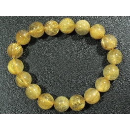 Golden Rutilated Quartz round beads bracelet Golden Rutilated Quartz round beads bracelet