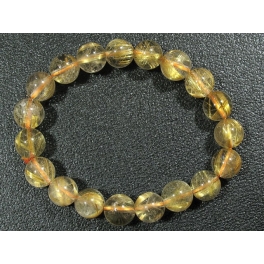 Golden Rutilated Quartz round beads bracelet Golden Rutilated Quartz round beads bracelet