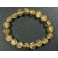 Golden Rutilated Quartz round beads bracelet