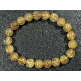 Golden Rutilated Quartz round beads bracelet Golden Rutilated Quartz round beads bracelet
