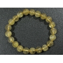 Golden Rutilated Quartz round beads bracelet
