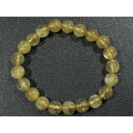 Golden Rutilated Quartz round beads bracelet Golden Rutilated Quartz round beads bracelet