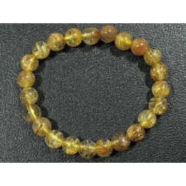 Golden Rutilated Quartz round beads bracelet Golden Rutilated Quartz round beads bracelet