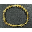 Golden Rutilated Quartz round beads bracelet