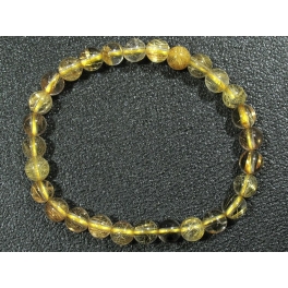 Golden Rutilated Quartz round beads bracelet Golden Rutilated Quartz round beads bracelet