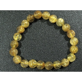 Golden Rutilated Quartz round beads bracelet Golden Rutilated Quartz round beads bracelet