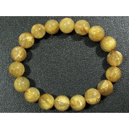 Golden Rutilated Quartz round beads bracelet Golden Rutilated Quartz round beads bracelet