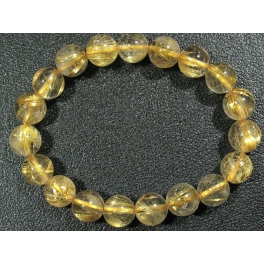 Golden Rutilated Quartz round beads bracelet Golden Rutilated Quartz round beads bracelet