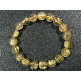 Golden Rutilated Quartz round beads bracelet Golden Rutilated Quartz round beads bracelet