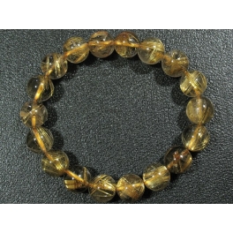 Golden Rutilated Quartz round beads bracelet Golden Rutilated Quartz round beads bracelet