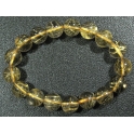 Golden Rutilated Quartz round beads bracelet