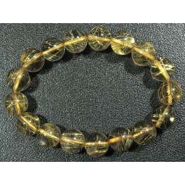 Golden Rutilated Quartz round beads bracelet Golden Rutilated Quartz round beads bracelet