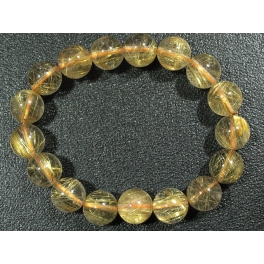 Golden Rutilated Quartz round beads bracelet Golden Rutilated Quartz round beads bracelet