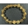 Golden Rutilated Quartz round beads bracelet