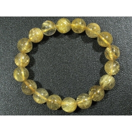 Golden Rutilated Quartz round beads bracelet Golden Rutilated Quartz round beads bracelet