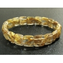 Golden Rutilated Quartz DD beads bracelet