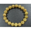 Golden Rutilated Quartz round beads bracelet