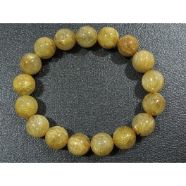 Golden Rutilated Quartz round beads bracelet Golden Rutilated Quartz round beads bracelet