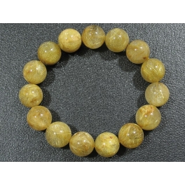 Golden Rutilated Quartz round beads bracelet Golden Rutilated Quartz round beads bracelet