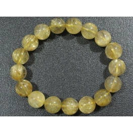 Golden Rutilated Quartz round beads bracelet Golden Rutilated Quartz round beads bracelet
