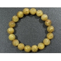 Golden Rutilated Quartz round beads bracelet