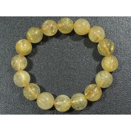 Golden Rutilated Quartz round beads bracelet Golden Rutilated Quartz round beads bracelet