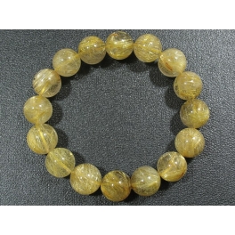 Golden Rutilated Quartz round beads bracelet Golden Rutilated Quartz round beads bracelet