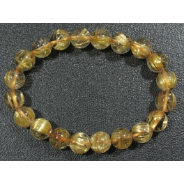 Golden Rutilated Quartz round beads bracelet Golden Rutilated Quartz round beads bracelet