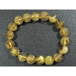 Golden Rutilated Quartz round beads bracelet Golden Rutilated Quartz round beads bracelet