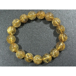 Golden Rutilated Quartz round beads bracelet Golden Rutilated Quartz round beads bracelet