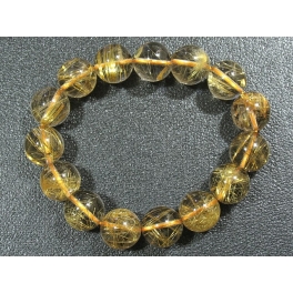 Golden Rutilated Quartz round beads bracelet Golden Rutilated Quartz round beads bracelet