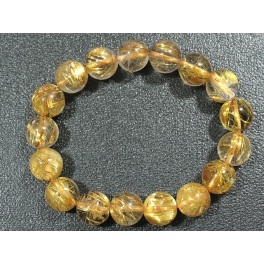 Golden Rutilated Quartz round beads bracelet Golden Rutilated Quartz round beads bracelet
