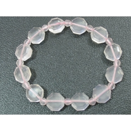 Rose Quartz octagonal beads bracelet Rose Quartz octagonal beads bracelet