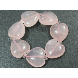 Rose Quartz heart beads bracelet Rose Quartz heart beads bracelet
